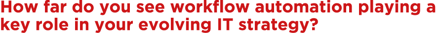 How far do you see workflow automation playing a key role in your evolving IT strategy  