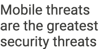 Mobile threats are the greatest security threats