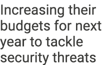 Increasing their budgets for next year to tackle security threats