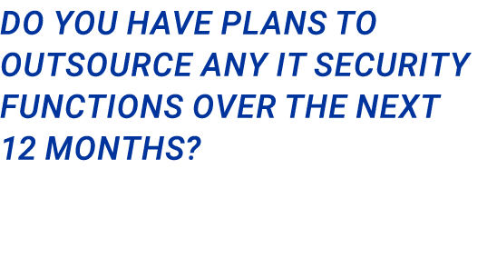 Do you have plans to outsource any IT security functions over the next 12 months?