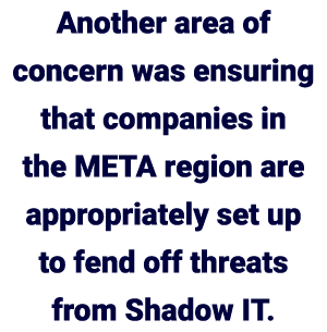 Another area of concern was ensuring that companies in the META region are appropriately set up to fend off threats f...