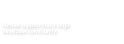 Partner support and a large developer community
