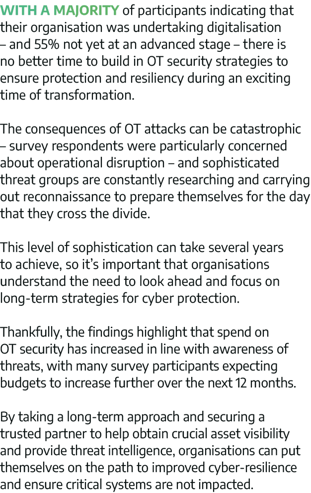 With a majority of participants indicating that their organisation was undertaking digitalisation   and 55% not yet a   