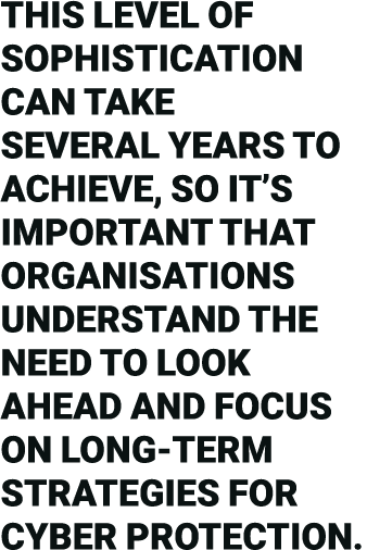 This level of sophistication can take several years to achieve, so it s important that organisations understand the n   