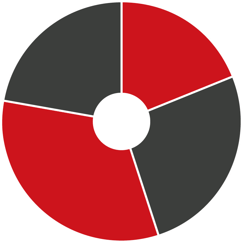 A red and gray circle with a white center. AI generated content