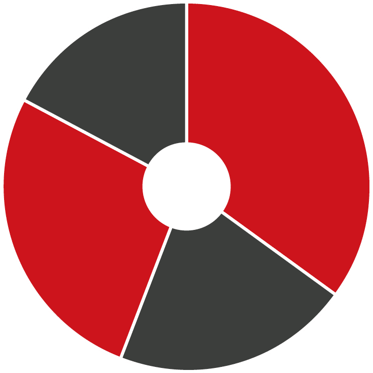 A red and gray circle with a white center. AI generated content