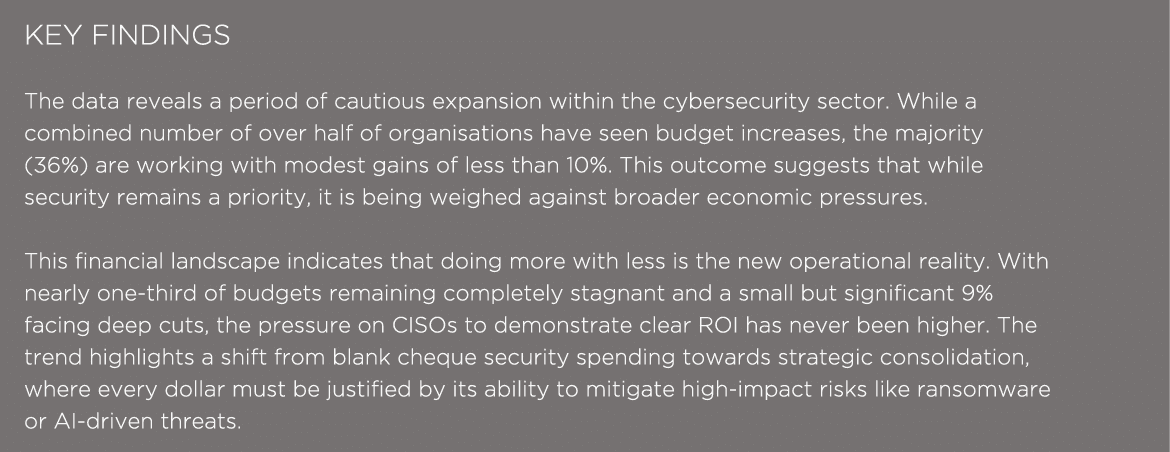 KEY FINDINGS The data reveals a period of cautious expansion within the cybersecurity sector. While a combined number...
