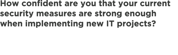 How confident are you that your current security measures are strong enough when implementing new IT projects? 