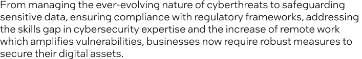 From managing the ever evolving nature of cyberthreats to safeguarding sensitive data, ensuring compliance with regul...