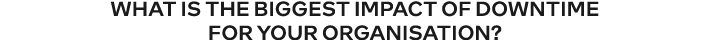 What is the biggest impact of downtime for your organisation? 