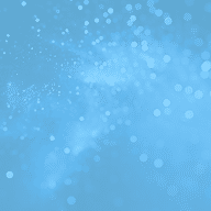 Blue glowing nebula with stars in bokeh, depth of field, computer generated abstract background, 3D rendering