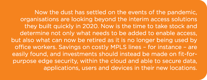 Now the dust has settled on the events of the pandemic, organisations are looking beyond the interim access solutions...