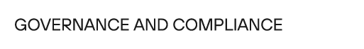 Governance and compliance 